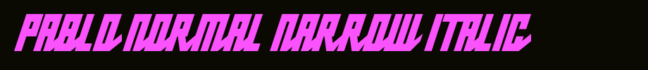 Pablo-Normal-Narrow-Italic.ttf
(Art font online converter effect display)