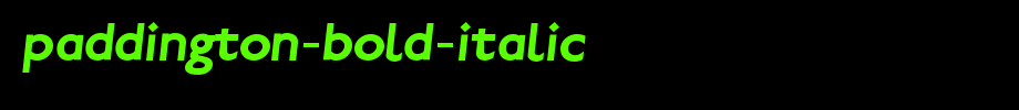 Paddington-Bold-Italic_英文字体字体效果展示