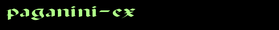 Paganini-Ex.ttf
(Art font online converter effect display)