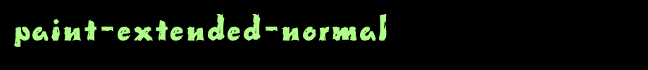 Paint-Extended-Normal_ English font
