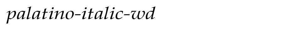 Palatino-Italic-Wd_ English font