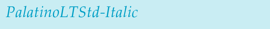 PalatinoLTStd-Italic_英文字体字体效果展示