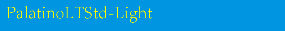 Palatinolstd-light _ English font