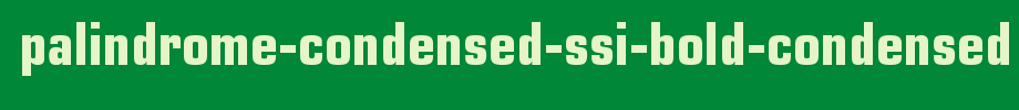 Palindrome-Condensed-SSi-Bold-Condensed_英文字体字体效果展示