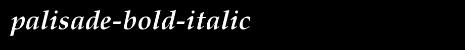 Palisade-Bold-Italic_英文字体