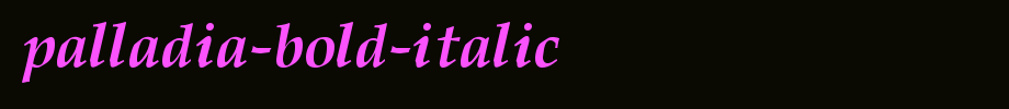 Palladia-Bold-Italic_英文字体