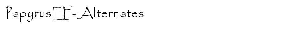 PapyrusEF-Alte Rnates_ English font