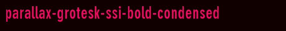 Parallax-Grotesk-SSi-Bold-Condensed.ttf(字体效果展示)