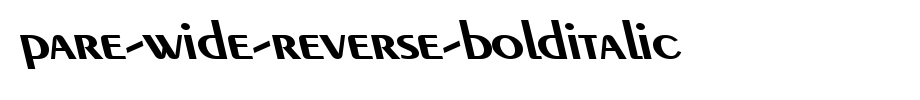 Pare-Wide-Reverse-BoldItalic_ English font
(Art font online converter effect display)