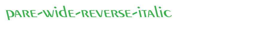 Pare-Wide-Reverse-Italic.ttf
(Art font online converter effect display)
