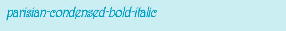 Parisian-condensed-bold-italic _ English font
(Art font online converter effect display)