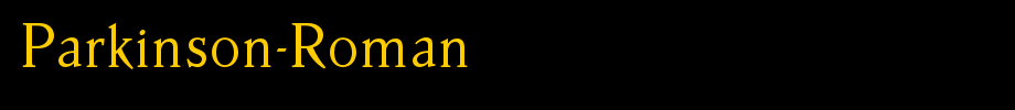 Parkinson-Roman_英文字体(字体效果展示)