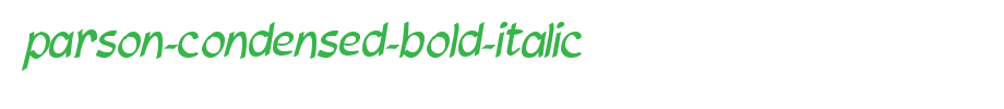 Parson-Condensed-Bold-Italic.ttf(字体效果展示)