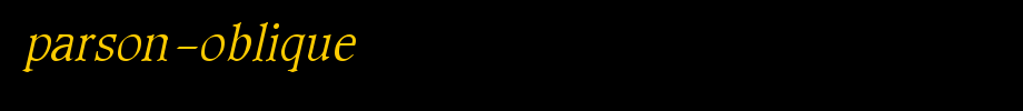 Parson-Oblique_英文字体(艺术字体在线转换器效果展示图)