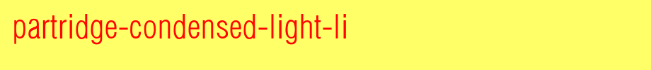 Partridge-Condensed-Light-Li_ English font