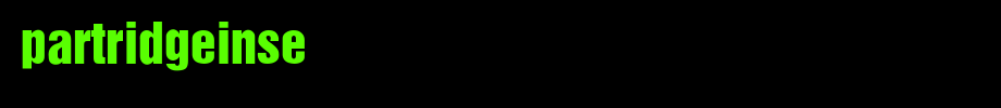 PartridgeInserat-Roman-SemiBold_英文字体(艺术字体在线转换器效果展示图)