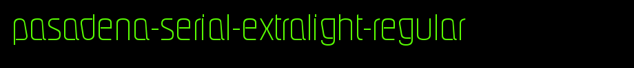 Pasadena-Serial-ExtraLight-Regular.ttf
(Art font online converter effect display)