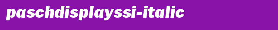 PaschDisplaySSi-Italic.ttf
(Art font online converter effect display)