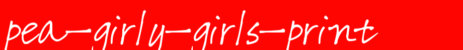 Pea-Girly-Girls-Print.ttf(字体效果展示)