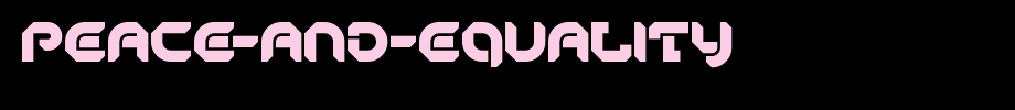 Peace-And-Equality_ English font