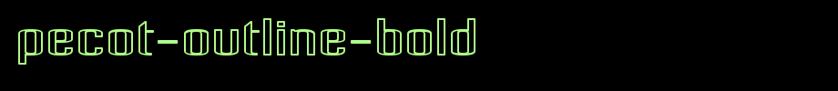 Pecot-Outline-Bold_英文字体字体效果展示