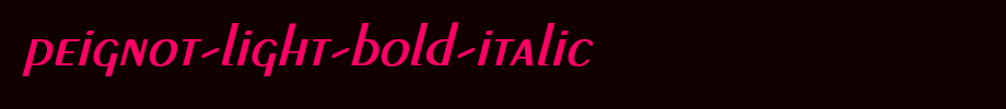 Peignot-Light-Bold-Italic.ttf(字体效果展示)