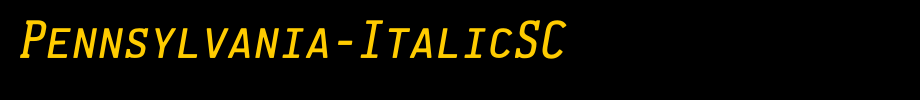Pennsylvania-ItalicSC_英文字体字体效果展示