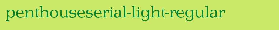PenthouseSerial-Light-Regular.ttf(字体效果展示)