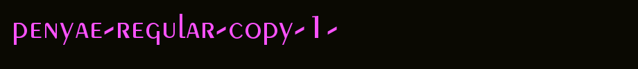 Penyae-Regular-copy-1-.ttf(字体效果展示)