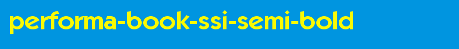 Performa-Book-SSi-Semi-Bold.ttf
(Art font online converter effect display)