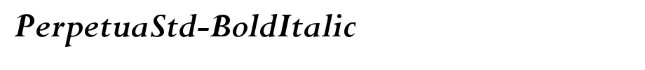 PerpetuaStd-BoldItalic_ English font