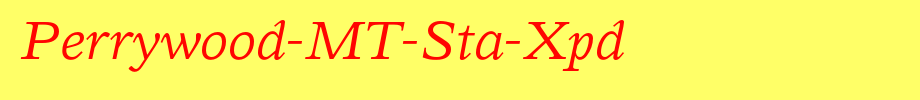 Perrywood-MT-Sta-Xpd_ English font