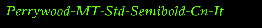Perry wood-mt-STD-semibold-cn-it _ English font