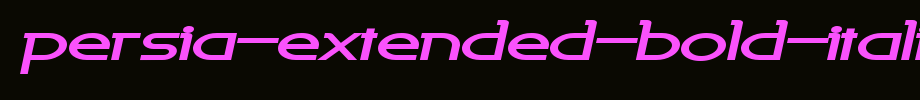 Persia-Extended-Bold-Italic.ttf
(Art font online converter effect display)