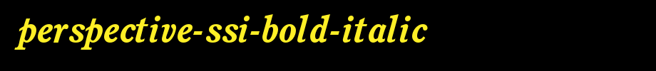 Perspective-SSi-Bold-Italic.ttf
(Art font online converter effect display)
