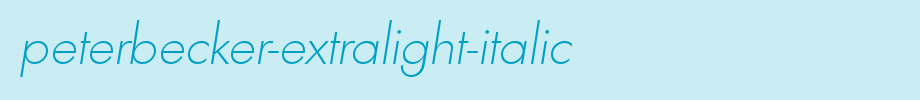 PeterBecker-ExtraLight-Italic.ttf(字体效果展示)