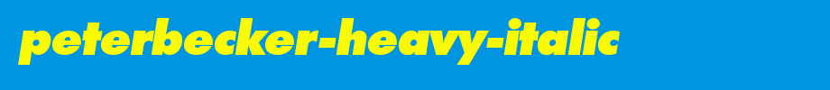 PeterBecker-Heavy-Italic.ttf
(Art font online converter effect display)