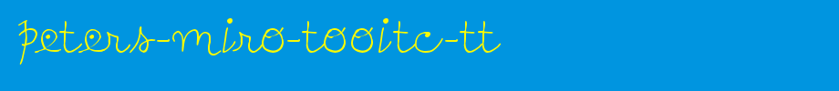 Peters-Miro-TooITC-TT.ttf
(Art font online converter effect display)