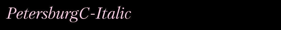 PetersburgC-Italic_英文字体(字体效果展示)