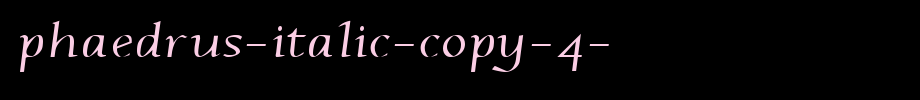 Phaedrus-Italic-copy-4-.ttf(字体效果展示)