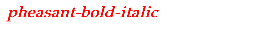 Pheasant-Bold-Italic.ttf
(Art font online converter effect display)