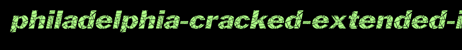 Philadelphia-cracked-extended-italic _ English font
(Art font online converter effect display)