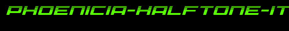 Phoenicia-Halftone-Italic.ttf
(Art font online converter effect display)