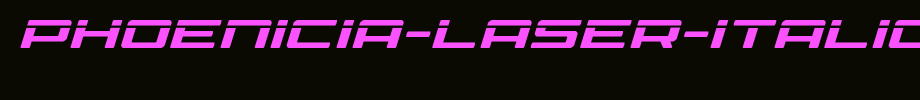 Phoenicia-Laser-Italic.ttf
(Art font online converter effect display)