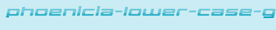Phoenicia-Lower-Case-Gradient-Italic.ttf
(Art font online converter effect display)