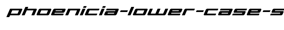 Phoenicia-Lower-Case-Super-Italic.ttf
(Art font online converter effect display)