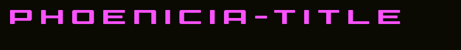 Phoenicia-Title.ttf
(Art font online converter effect display)