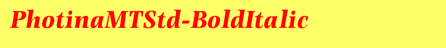 Photonamtstd-bolditalic _ English font