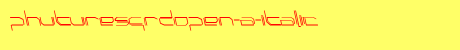 PhutureSqrdOpen-A-Italic.ttf
(Art font online converter effect display)