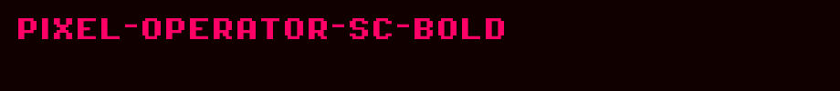 Pixel-Operator-SC-Bold.ttf
(Art font online converter effect display)
